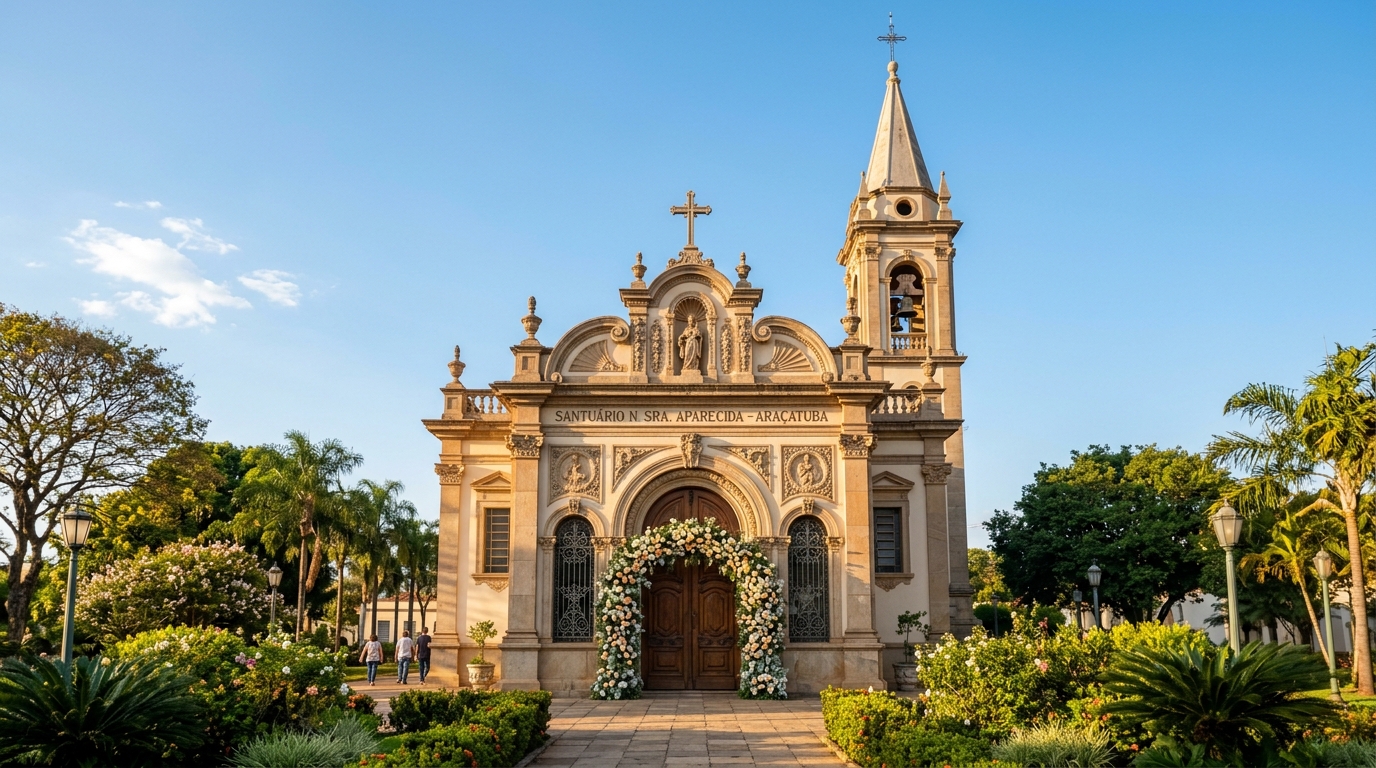 Fachada da Igreja Santo Antônio de Pádua em Araçatuba